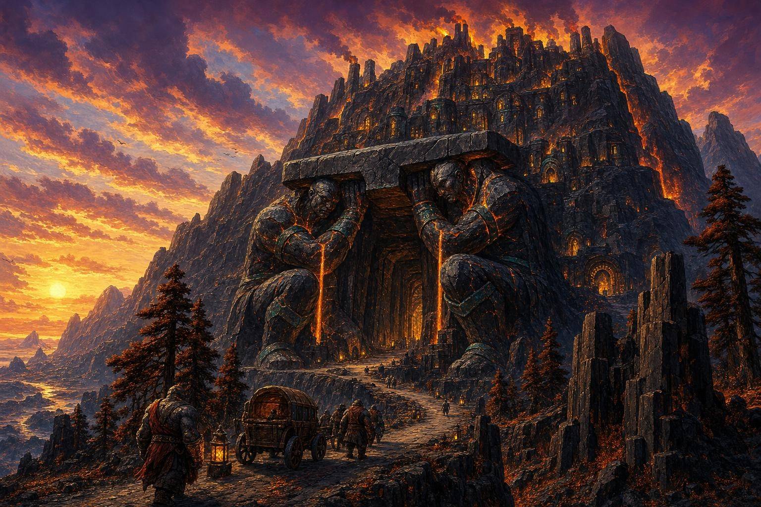 The Oath-Wall Road to the Kneeling Two (concept art)