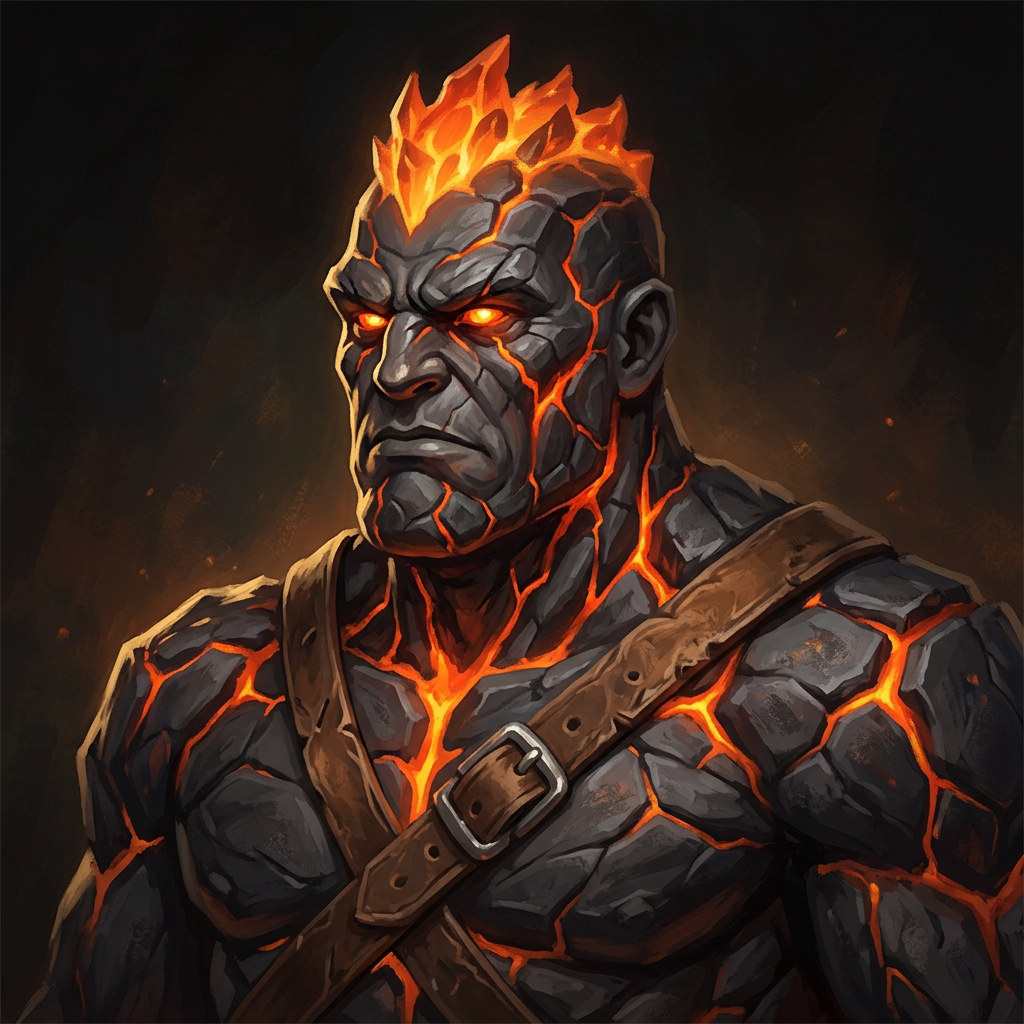 Original painted portrait of a male Ironborn character (concept art)