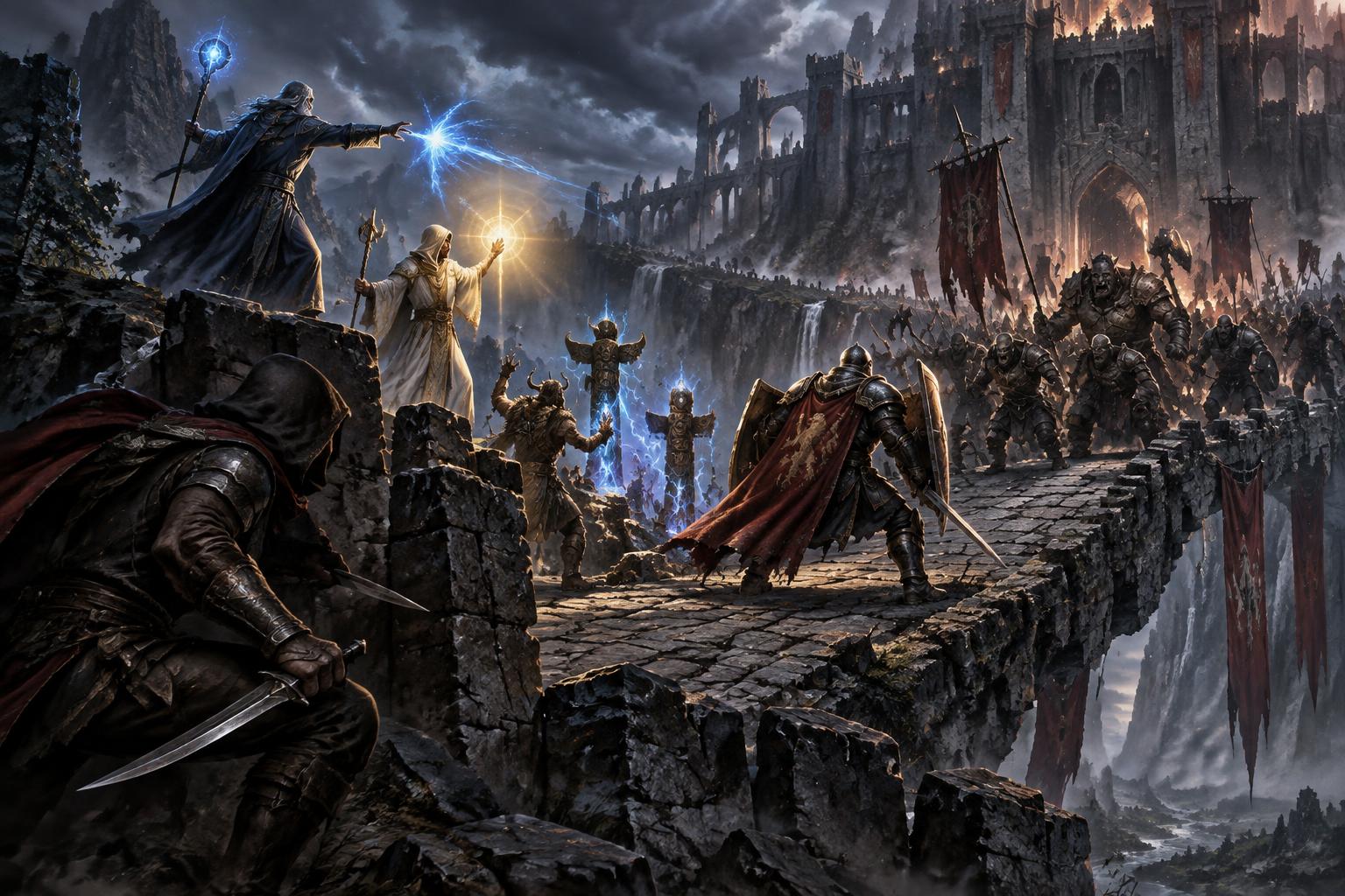 A band of Aethara adventurers ready for battle